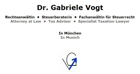 Rechtsanwältin und Steuerberaterin Dr. Gabriele Vogt